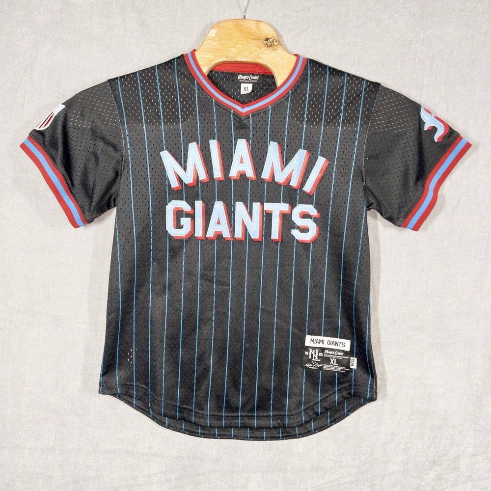 Miami Giants Baseball Jersey‎ #8 Youth XL Rings & Crowns